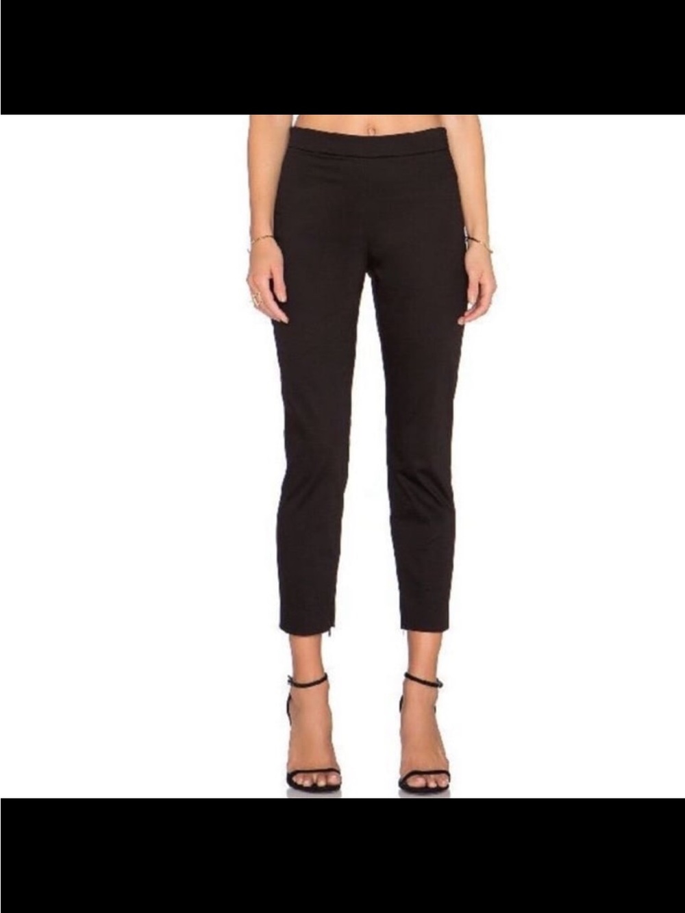 Theory Tonerma Sateen Stretch Pants in Black